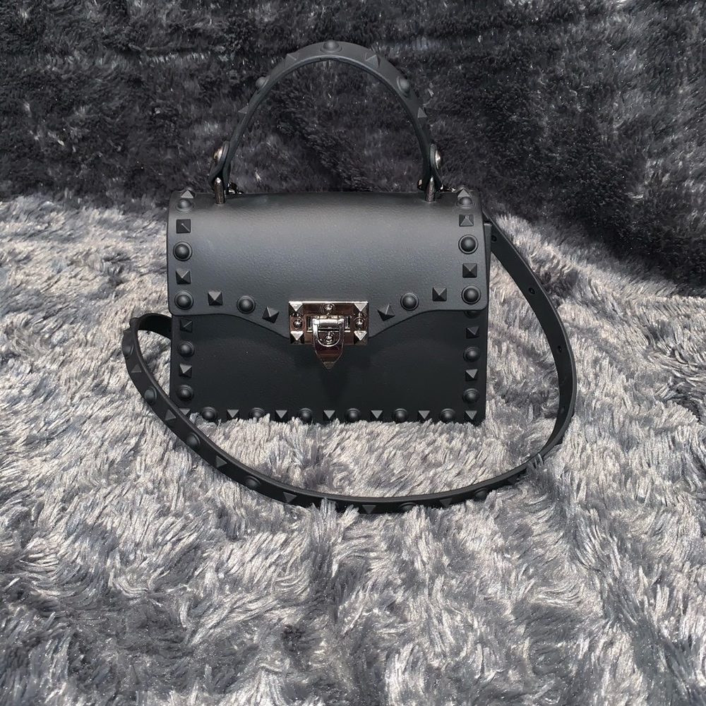 Small Black stud bag